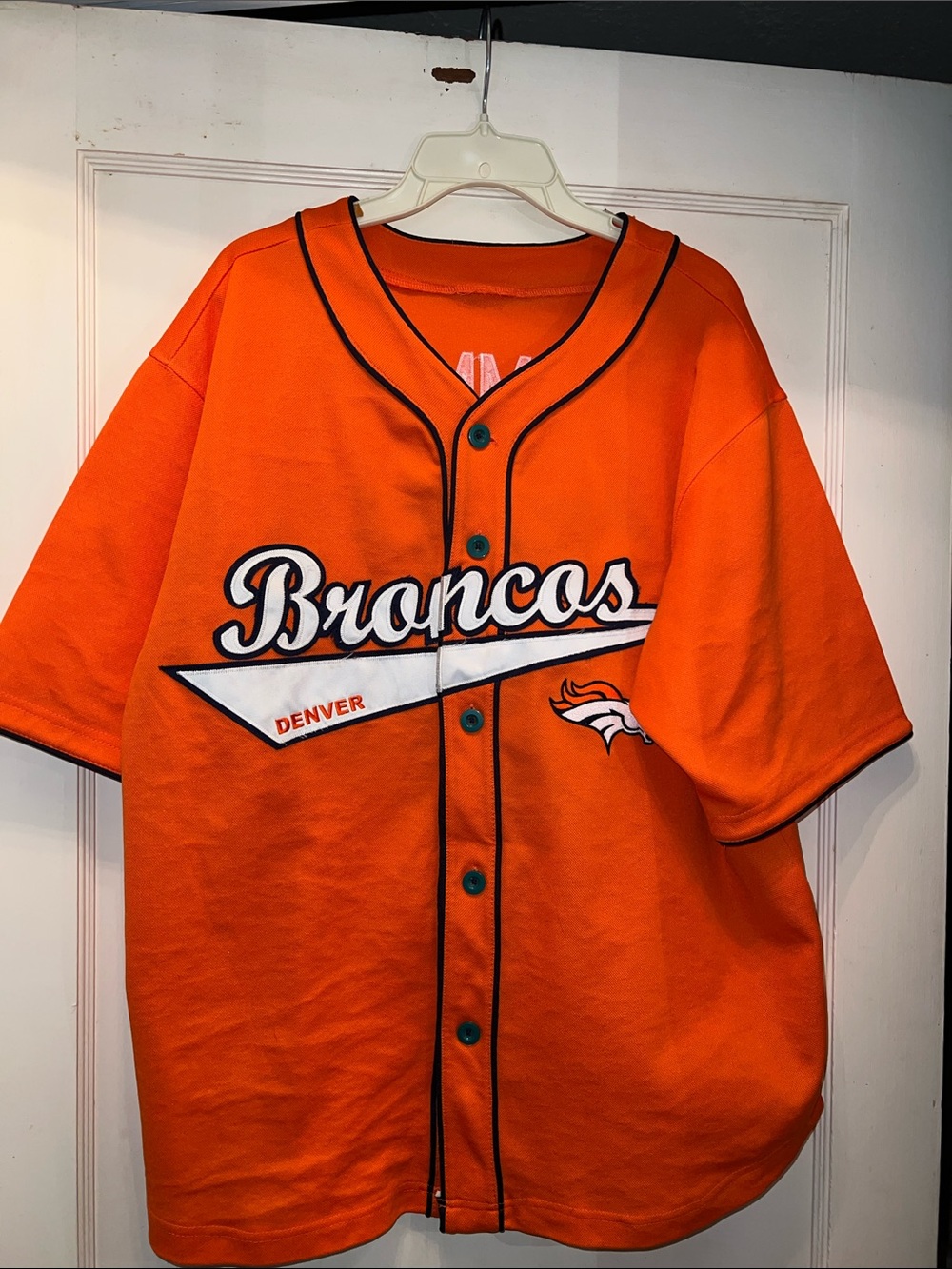 Vintage Stitched Y2K Denver Broncos Plummer baseball jersey